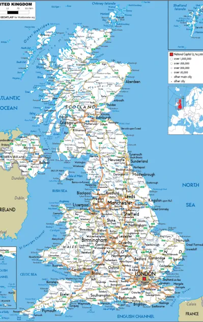 Map of UK