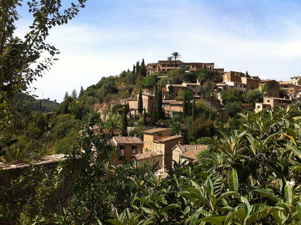 The mountain village of Deia on Mallorca's northwest coast in the Serra de Tramuntana