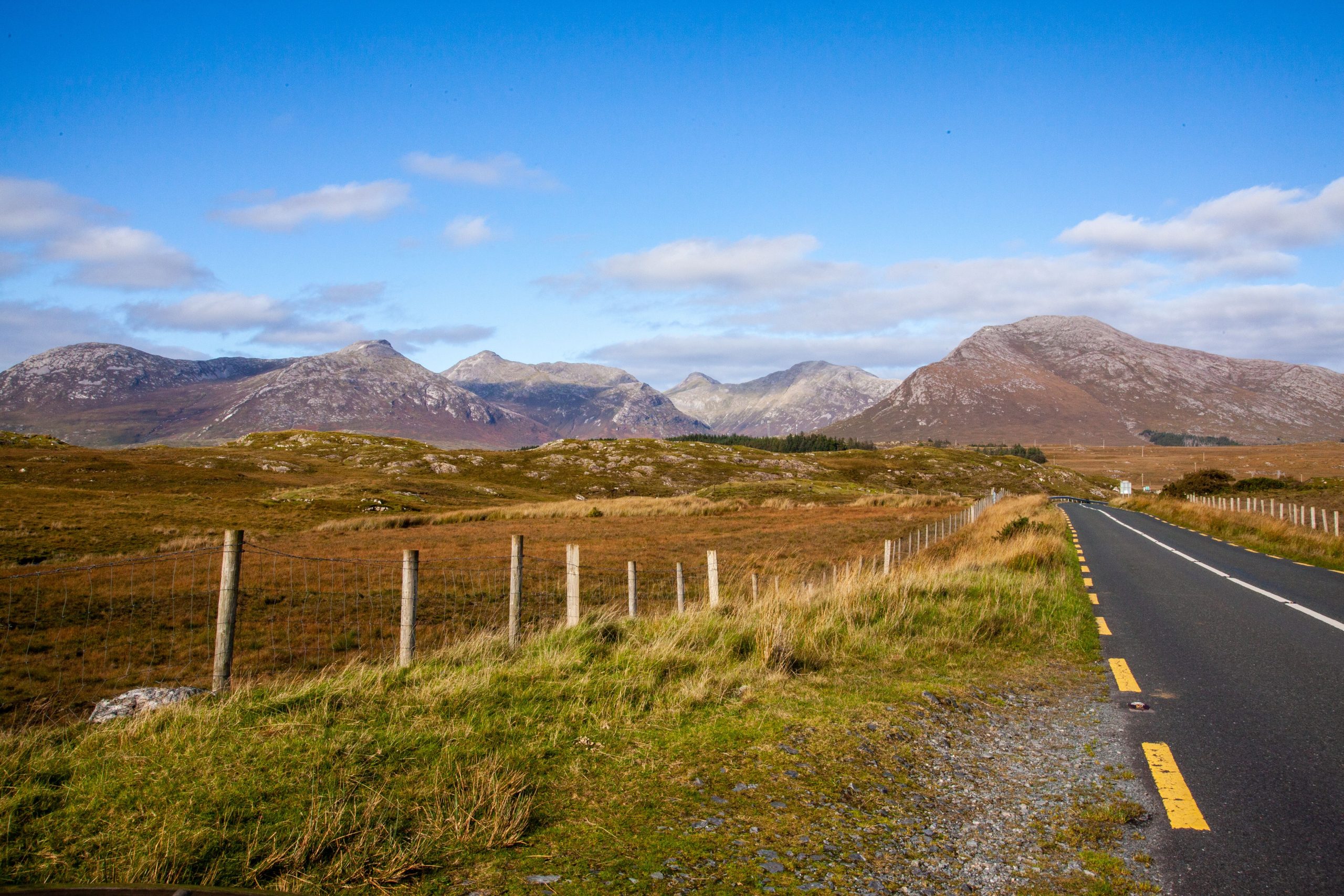 The Sky Road loop near Clifden in Connemara, with views over the Atlantic