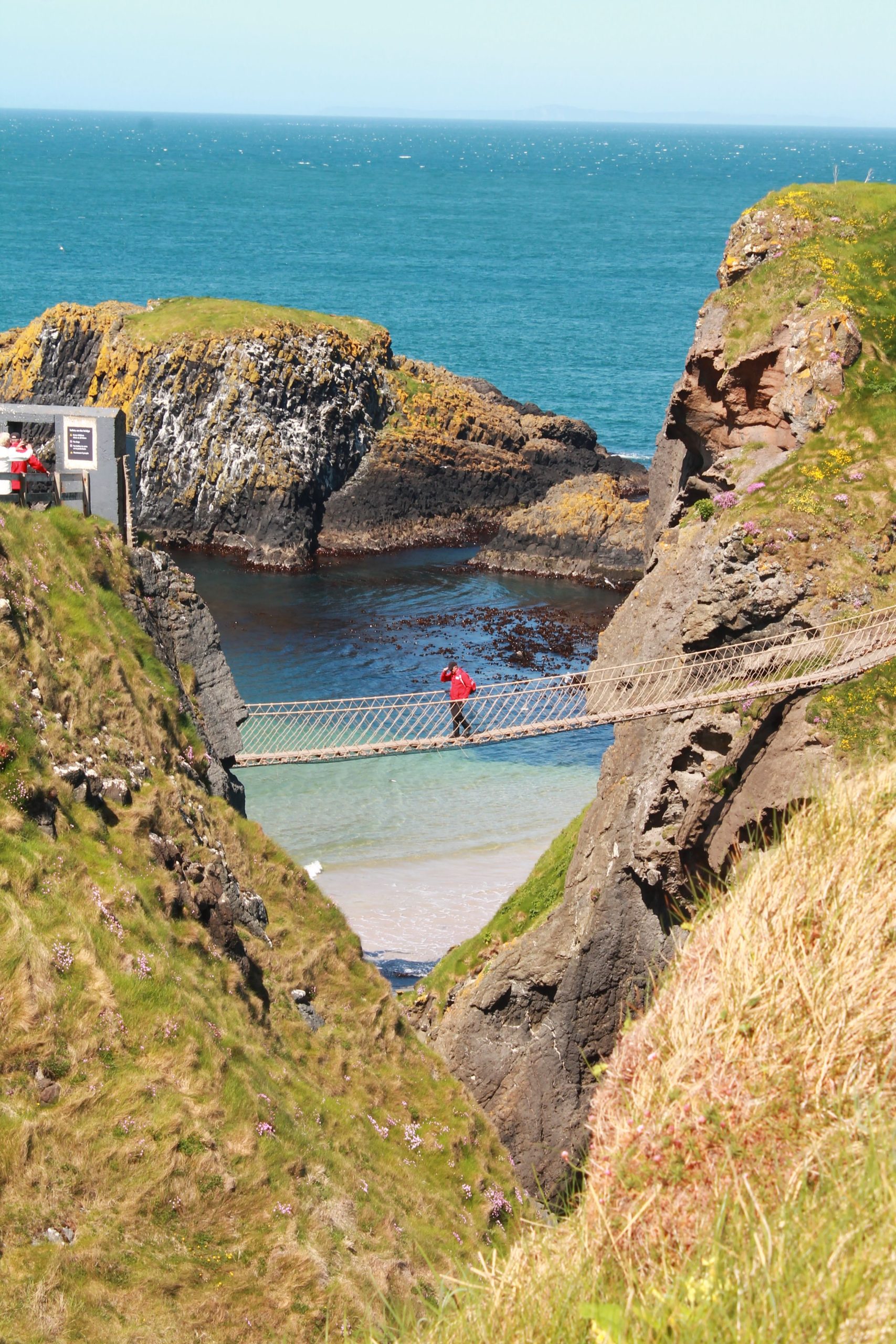 The Carrick-a-Rede rope bridge on the Causeway Coastal Route in County Antrim