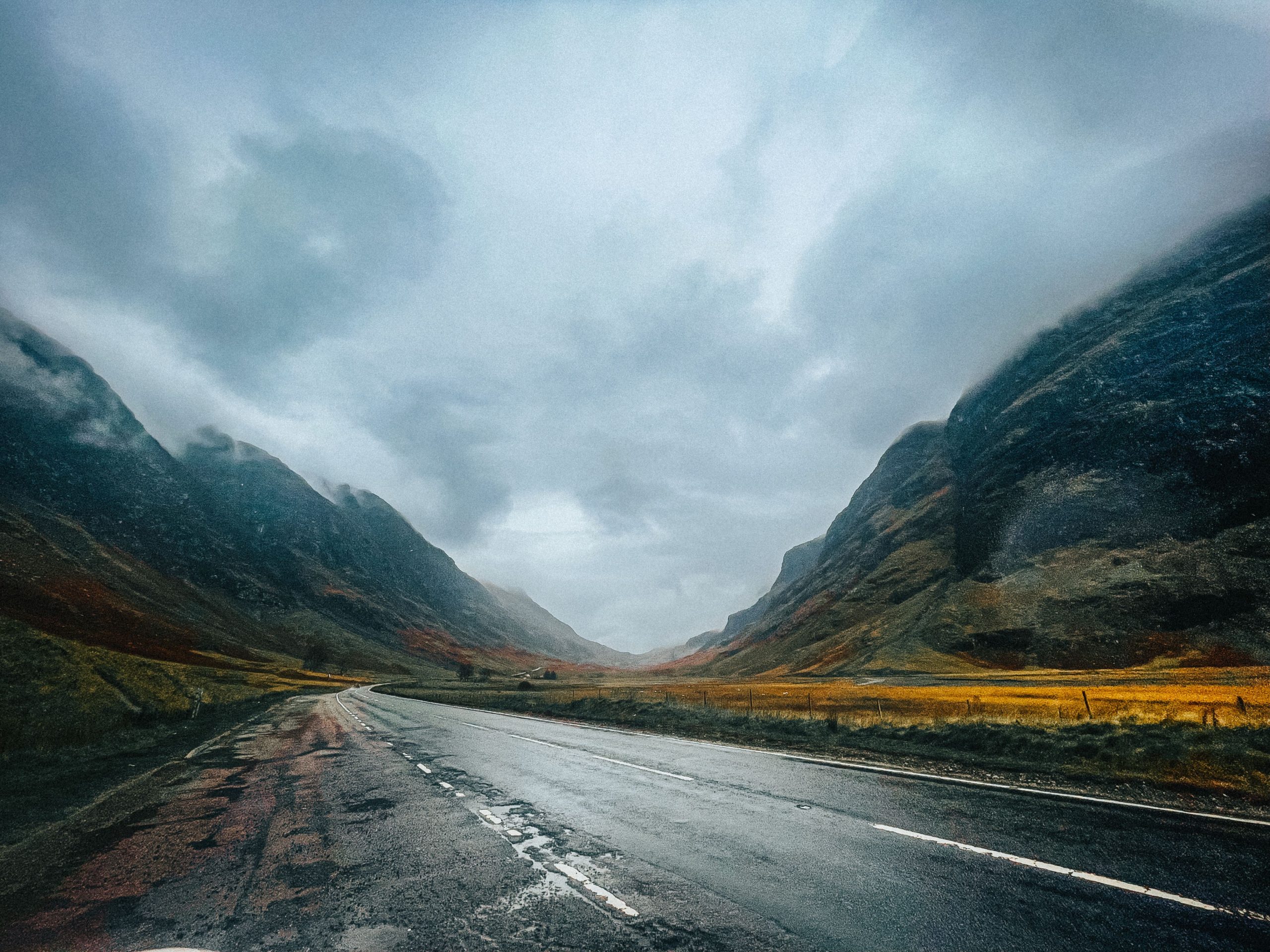 Driving the A82 through Glencoe on a Glencoe and Fort William road trip
