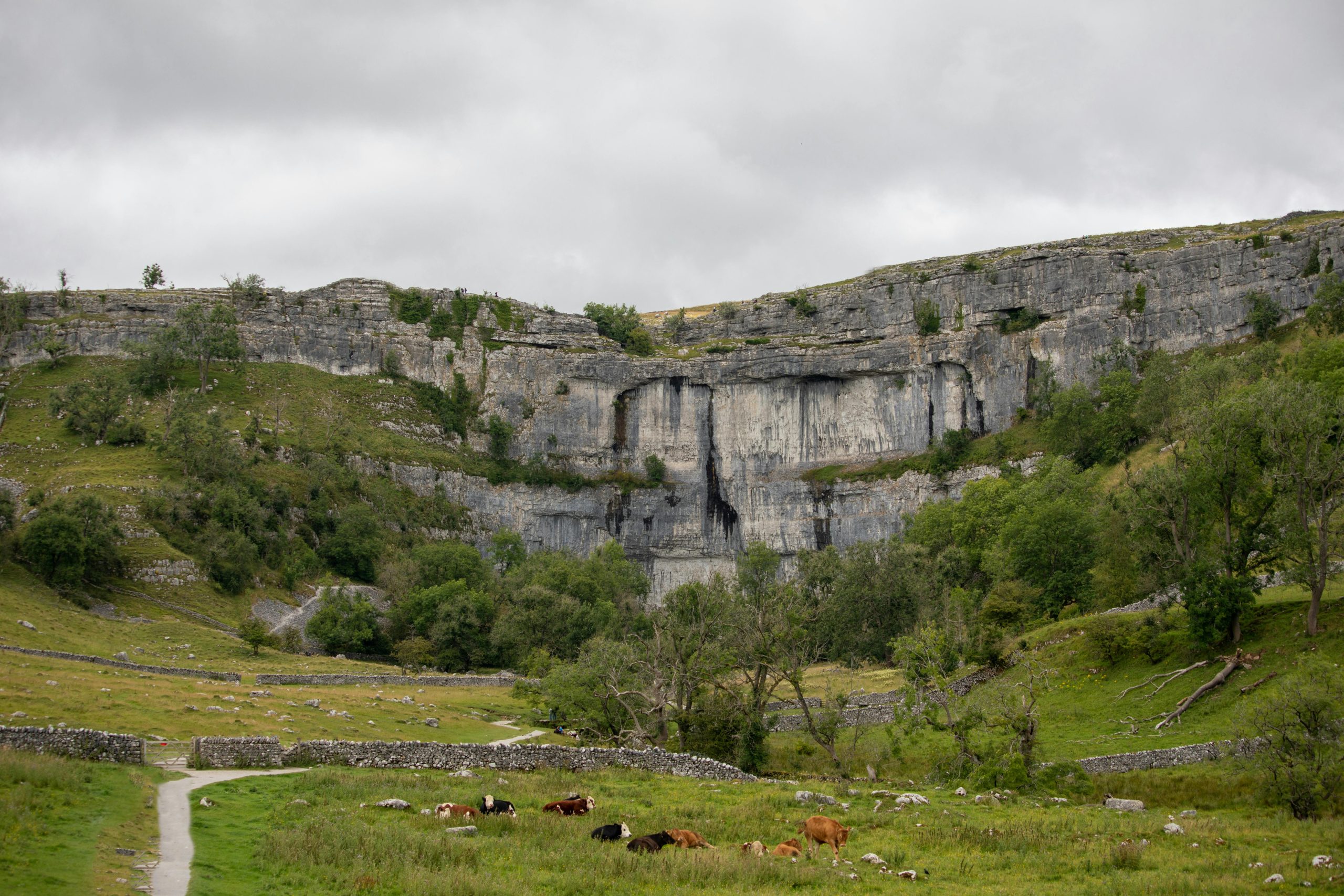 Malham Cove in the limestone country, a dramatic Yorkshire Dales scenic drive