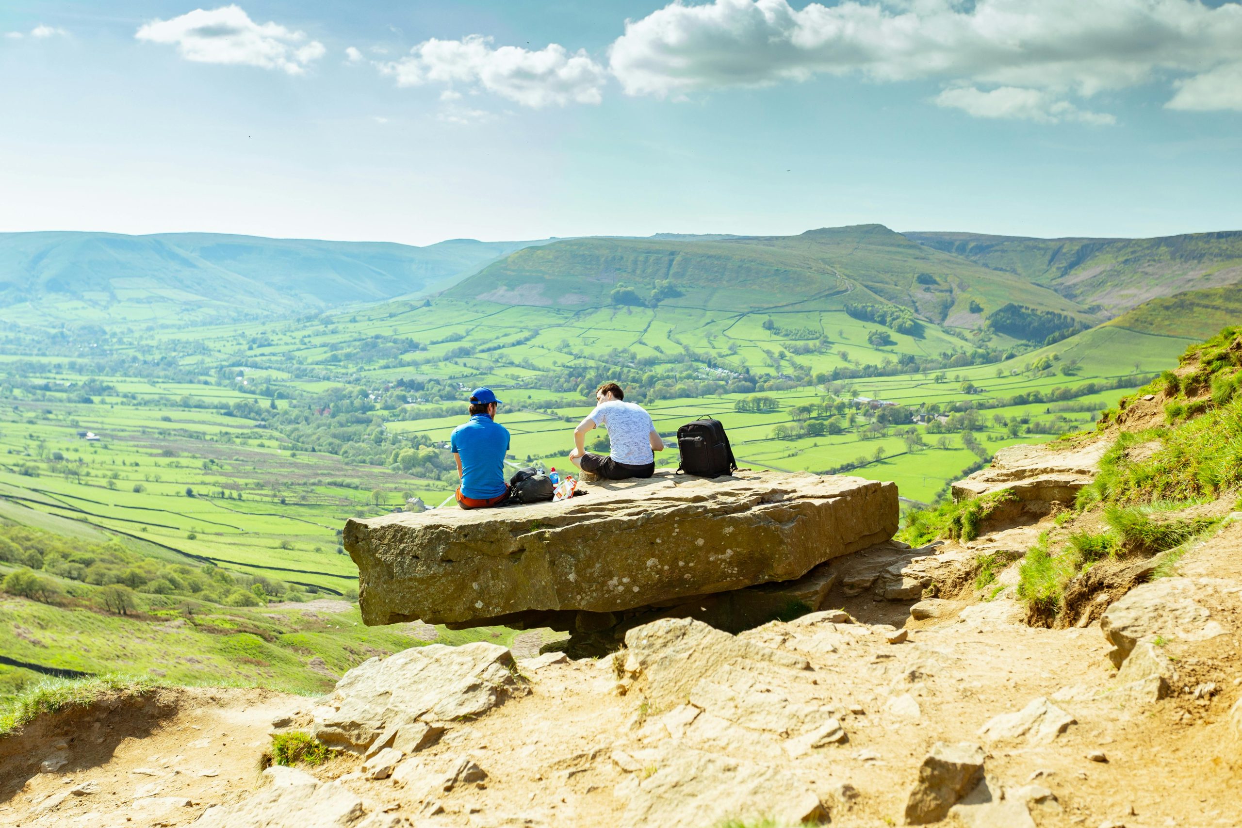 Mam Tor and the Hope Valley, a classic Peak District scenic drive in the green heart of the national park