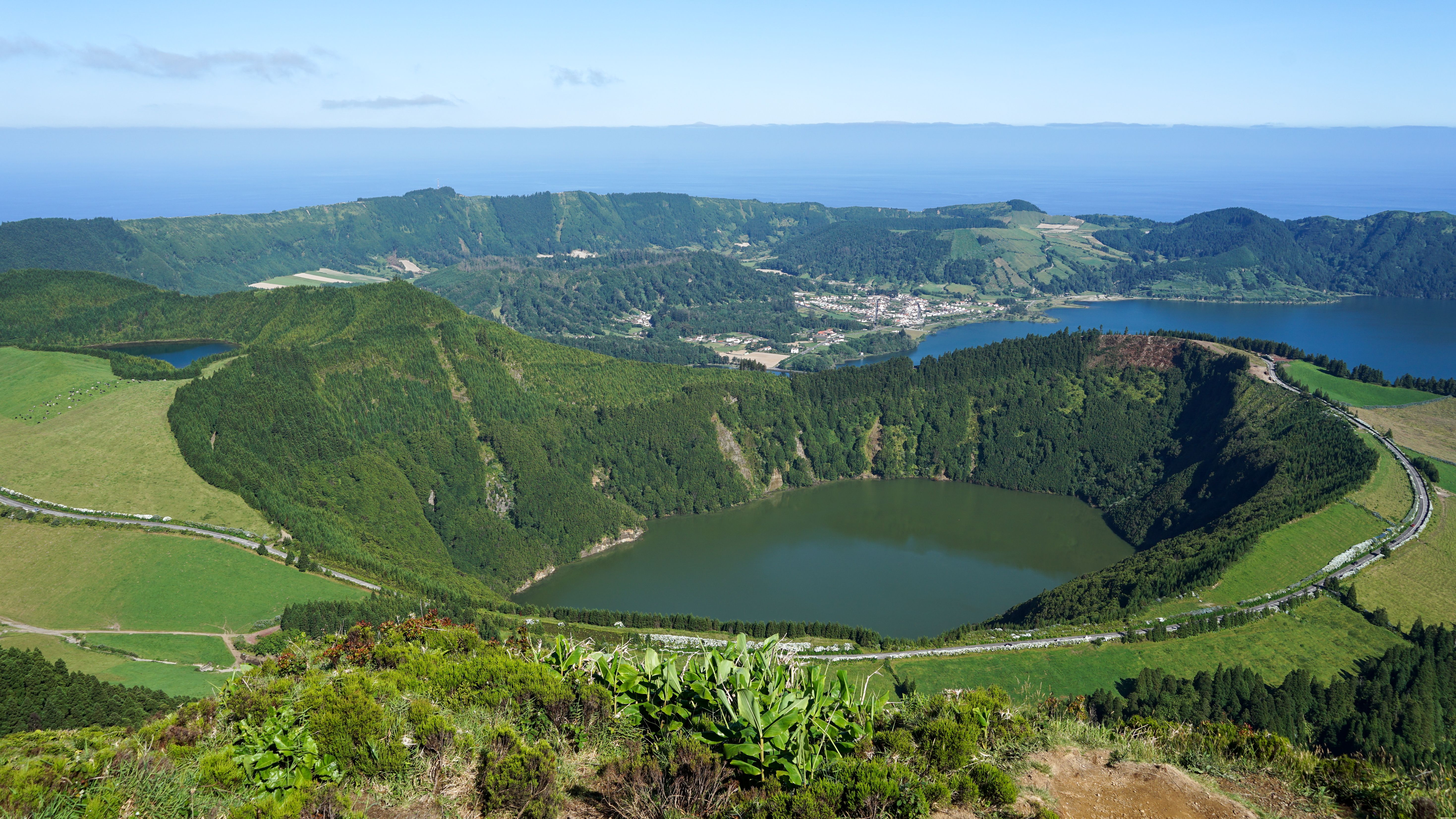 Boca do Inferno viewpoint over the Sete Cidades caldera, Sao Miguel