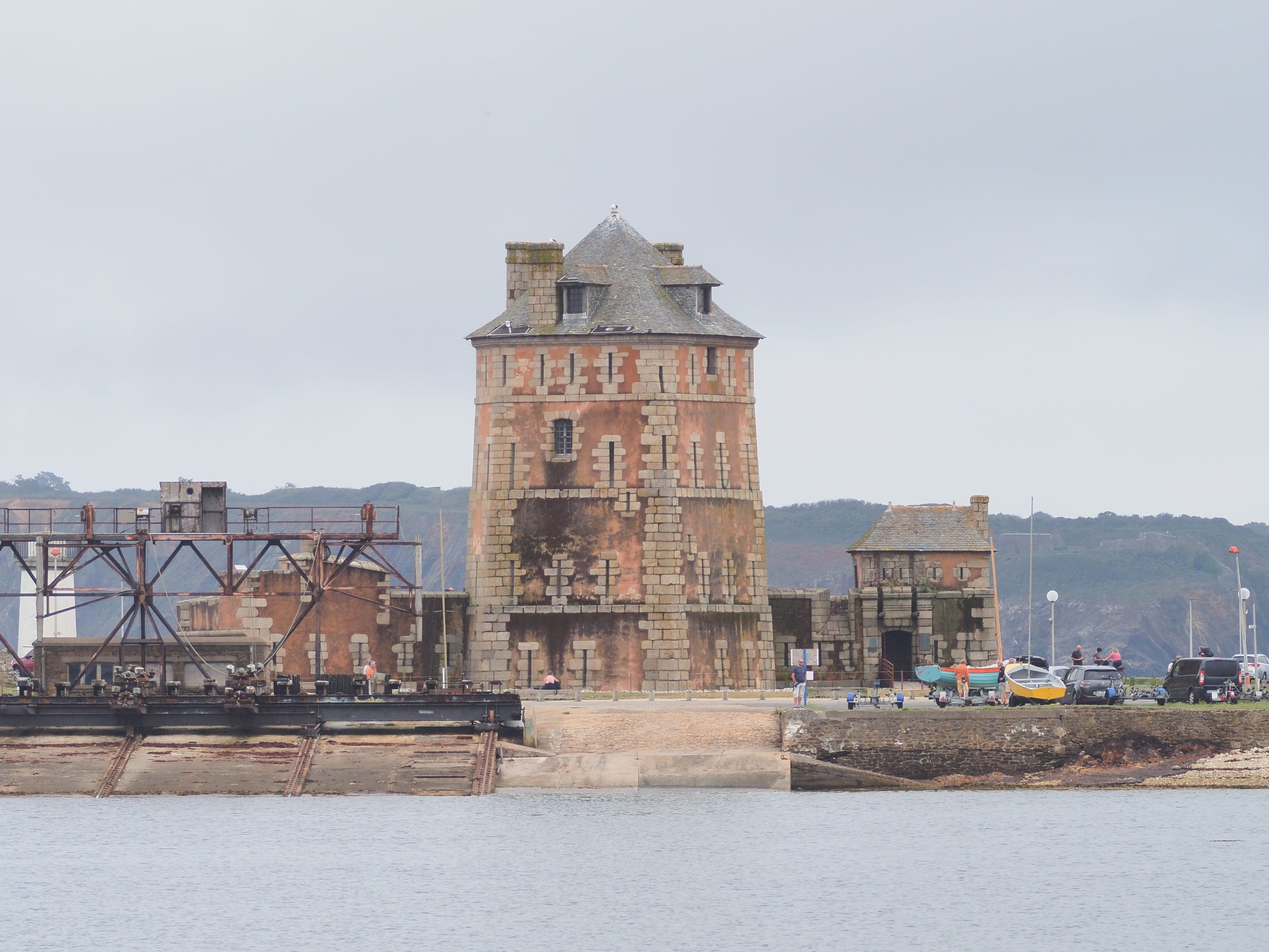 The Vauban tower and harbour at Camaret-sur-Mer on the Crozon Peninsula scenic drive