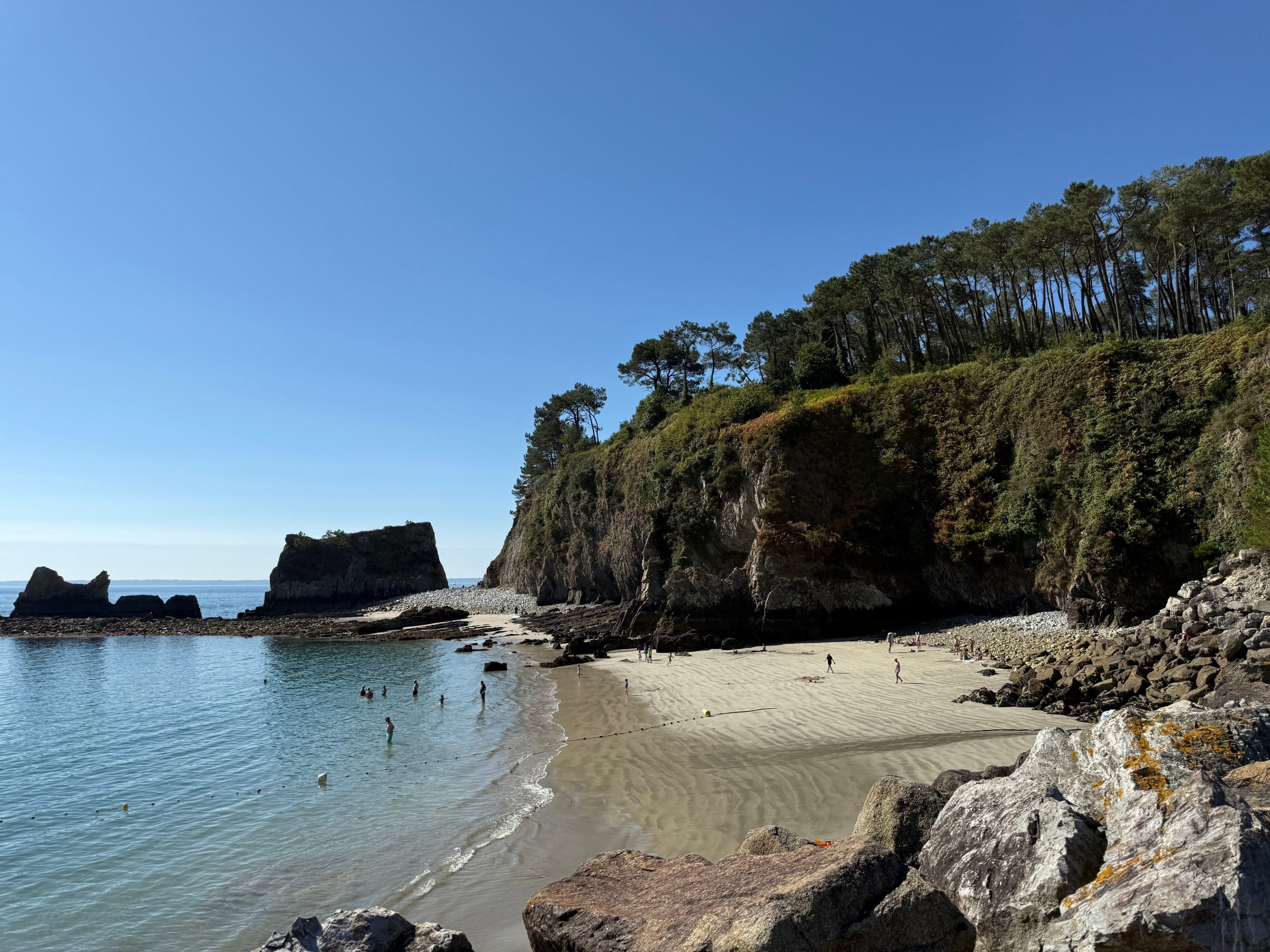 Morgat beach and marina on the Crozon Peninsula scenic drive, Brittany