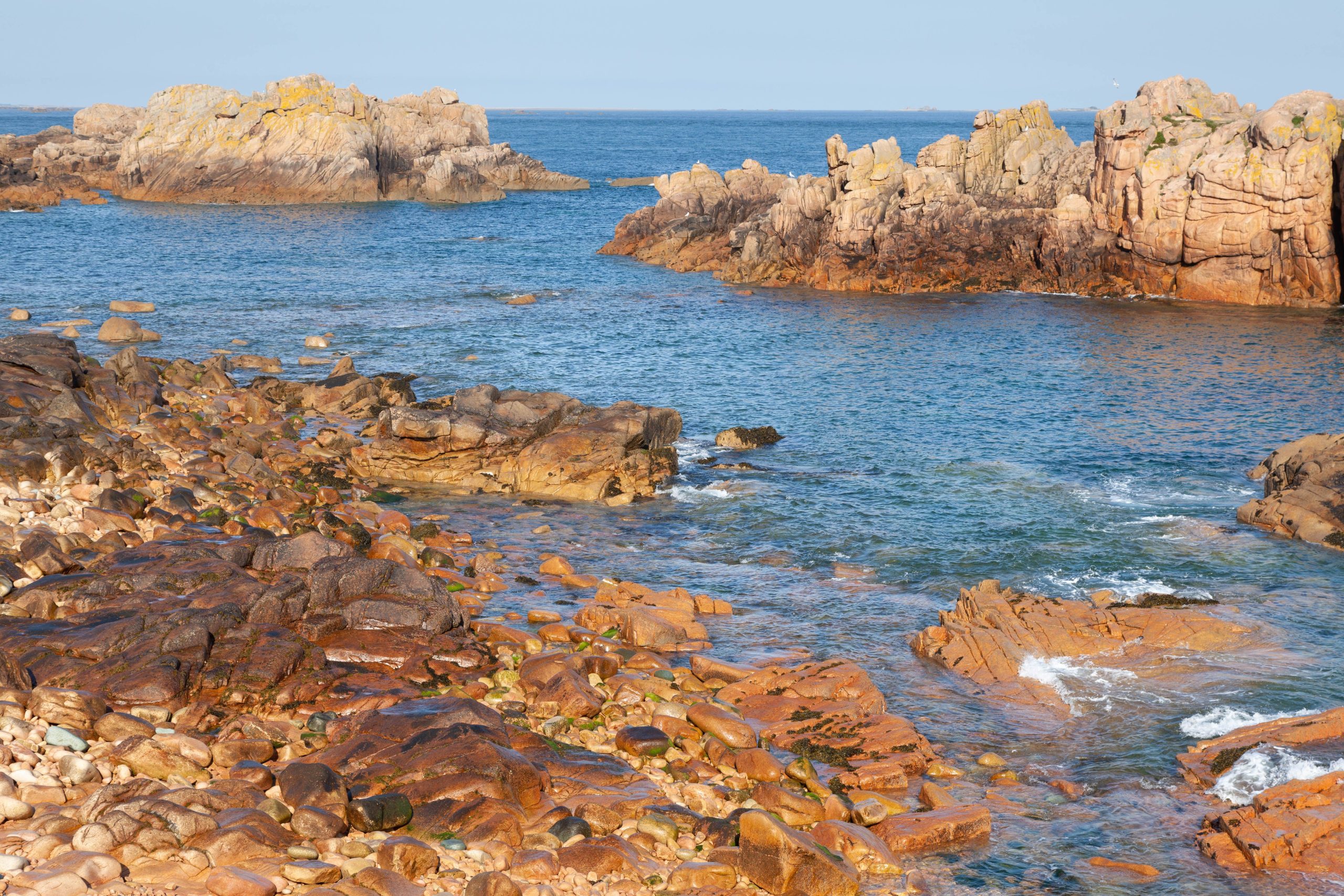 The Île Renote peninsula at Trégastel on the Pink Granite Coast scenic drive