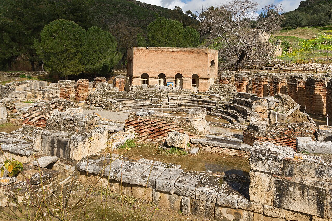 The ancient ruins of Gortyna on the Cretan South scenic drive, home to Europe's oldest law code