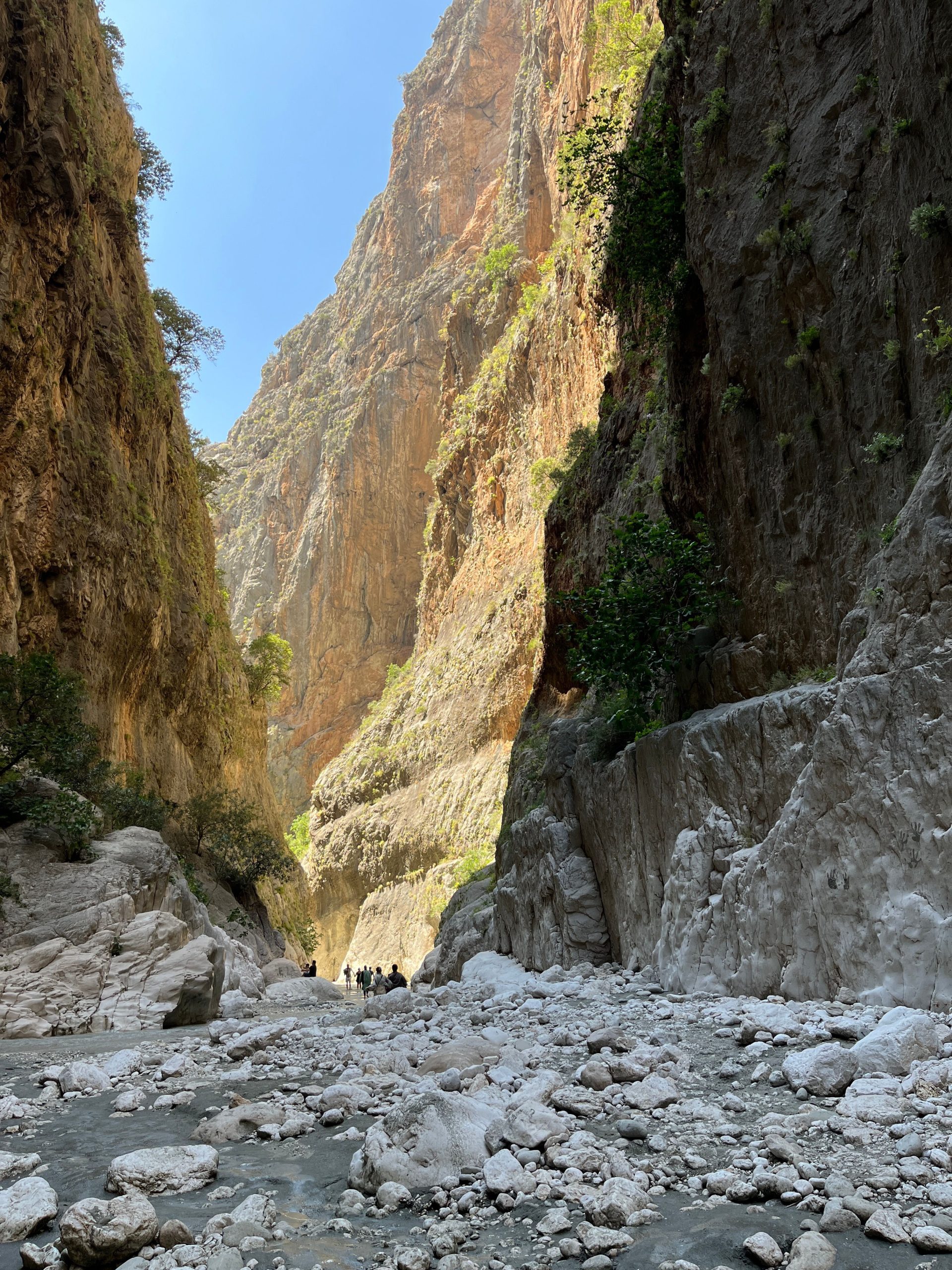 The head of the Samaria Gorge at Xyloskalo at the end of the White Mountains scenic drive