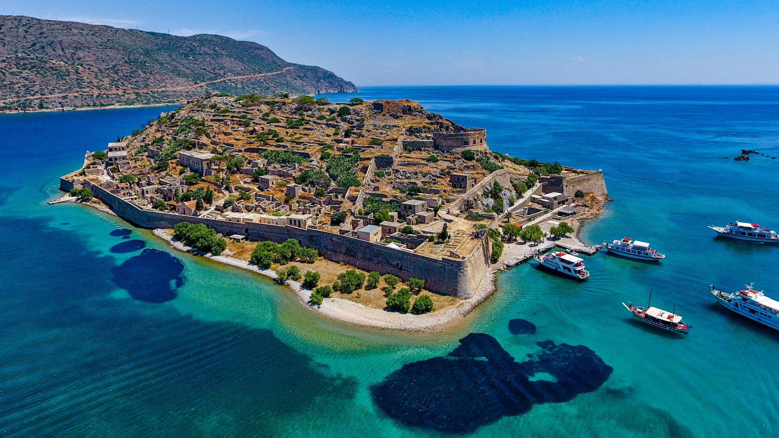 The Venetian fortress of Spinalonga, the island highlight of the Elounda and Spinalonga scenic drive
