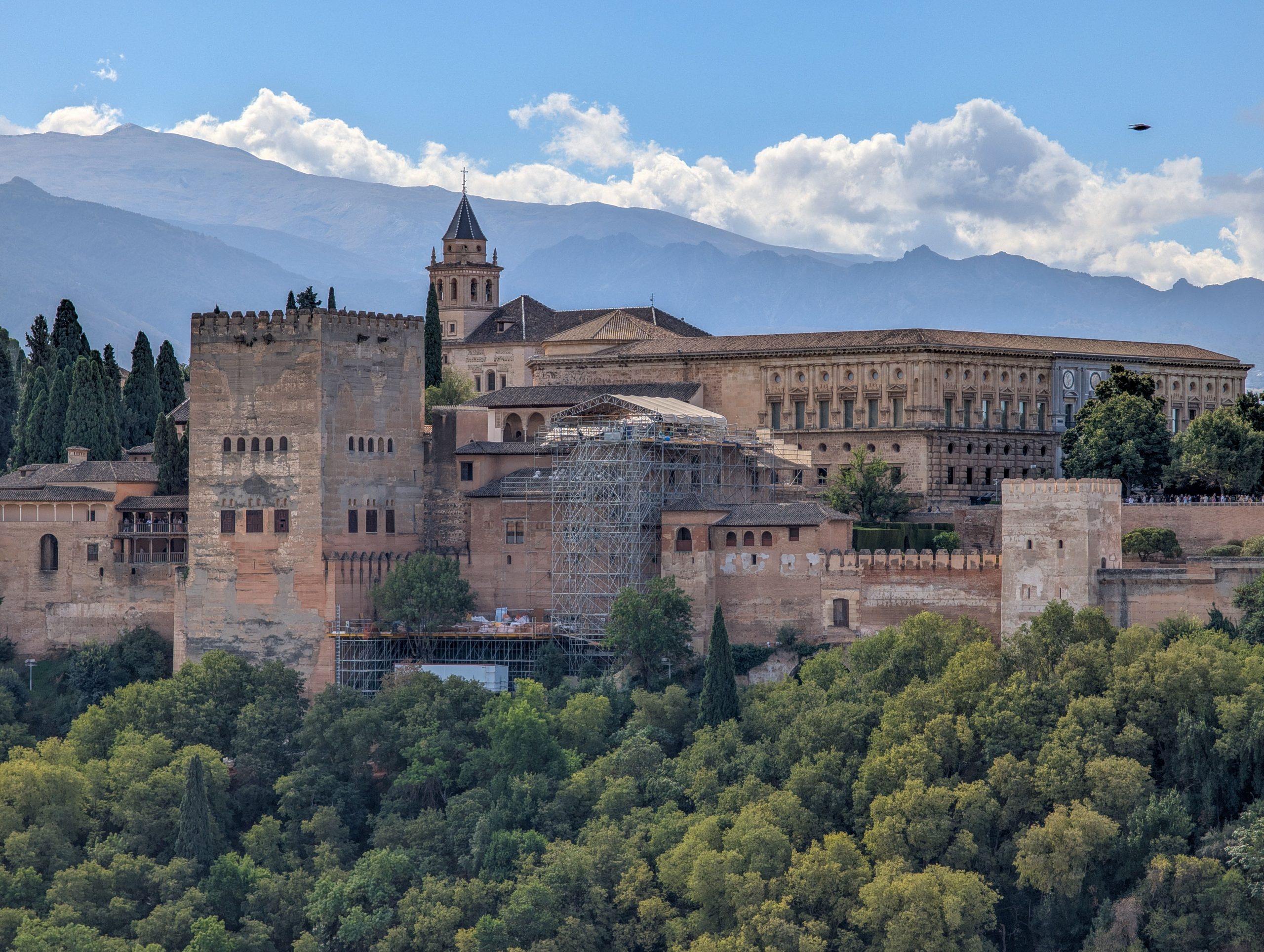 The Alhambra Palace in Granada, reached on the second stage of the autumn Andalusia road trip
