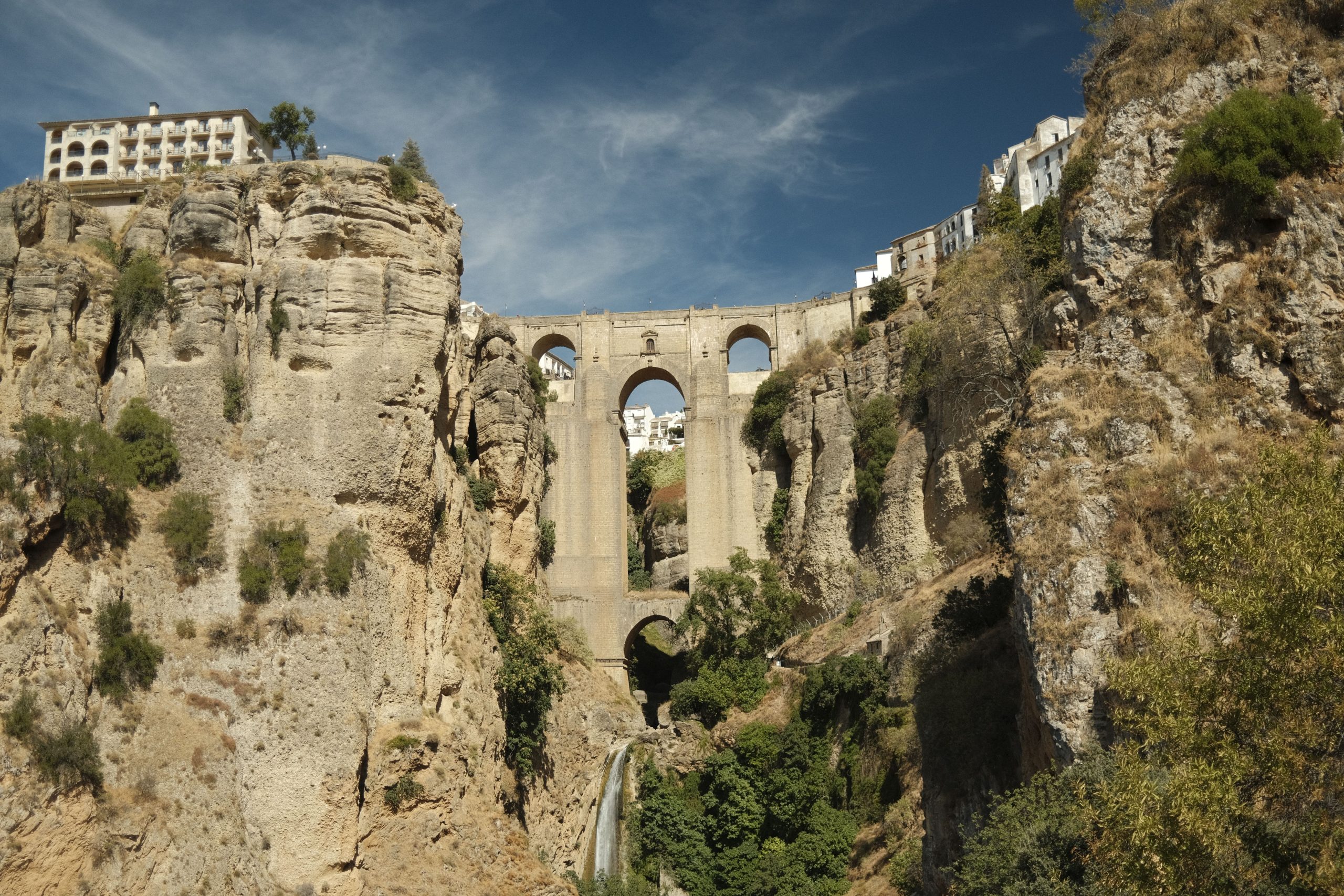 The Puente Nuevo bridge in Ronda, the dramatic final stop before returning to Malaga Airport