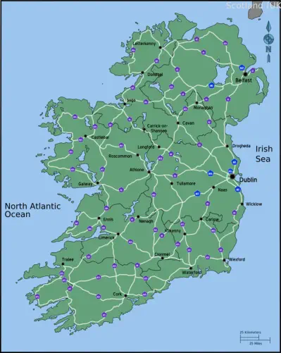 Map of Ireland
