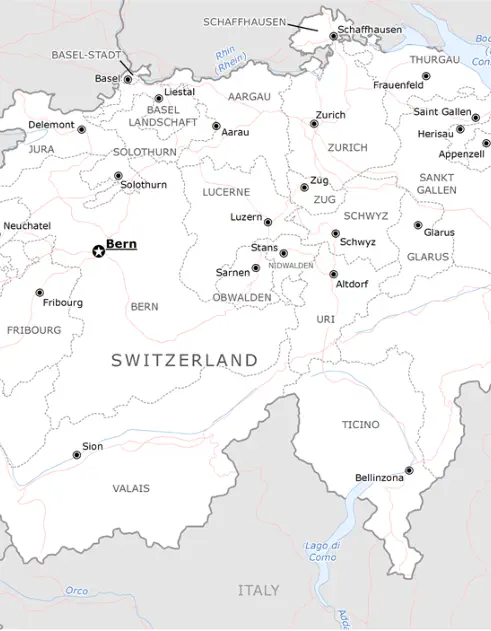 Map of Switzerland