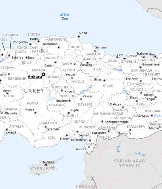 Map of Turkey