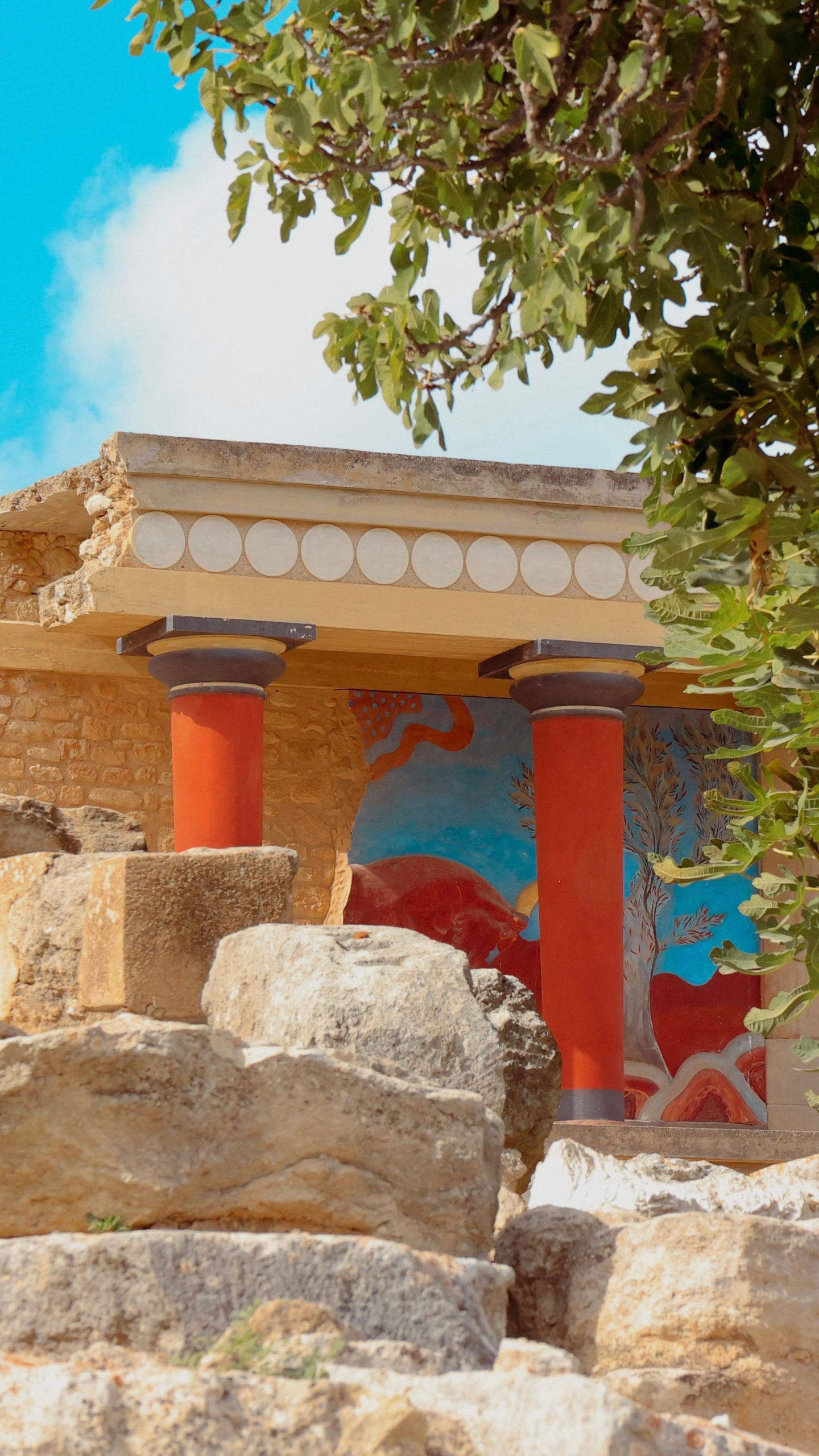 The Palace of Knossos near Heraklion Airport, the great Minoan capital and a highlight of car hire in Crete